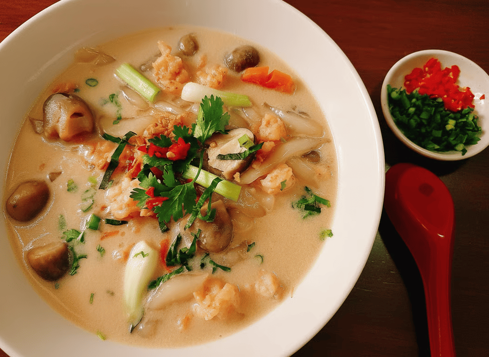 Một món ăn ngọt ngào và béo ngậy, với nước dừa thơm lừng, đem lại cảm giác dễ chịu cho thực khách